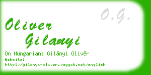 oliver gilanyi business card